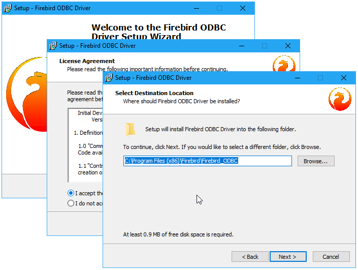 Installing the ODBC driver for Windows silently